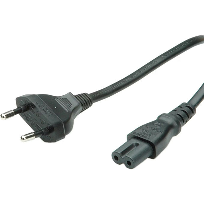 2-poliges bipolares Stromkabel für PS2 Slim, PS3, PS4, PS5, Xbox One S/X