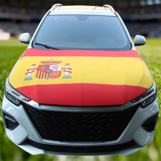 Spain flag car bonnet cover