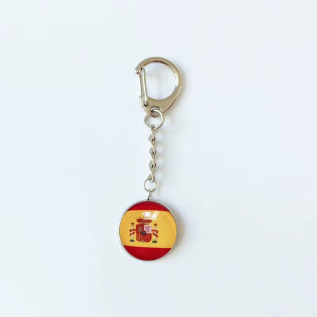 Porte-clés drapeau national en acier inoxydable – vue 3