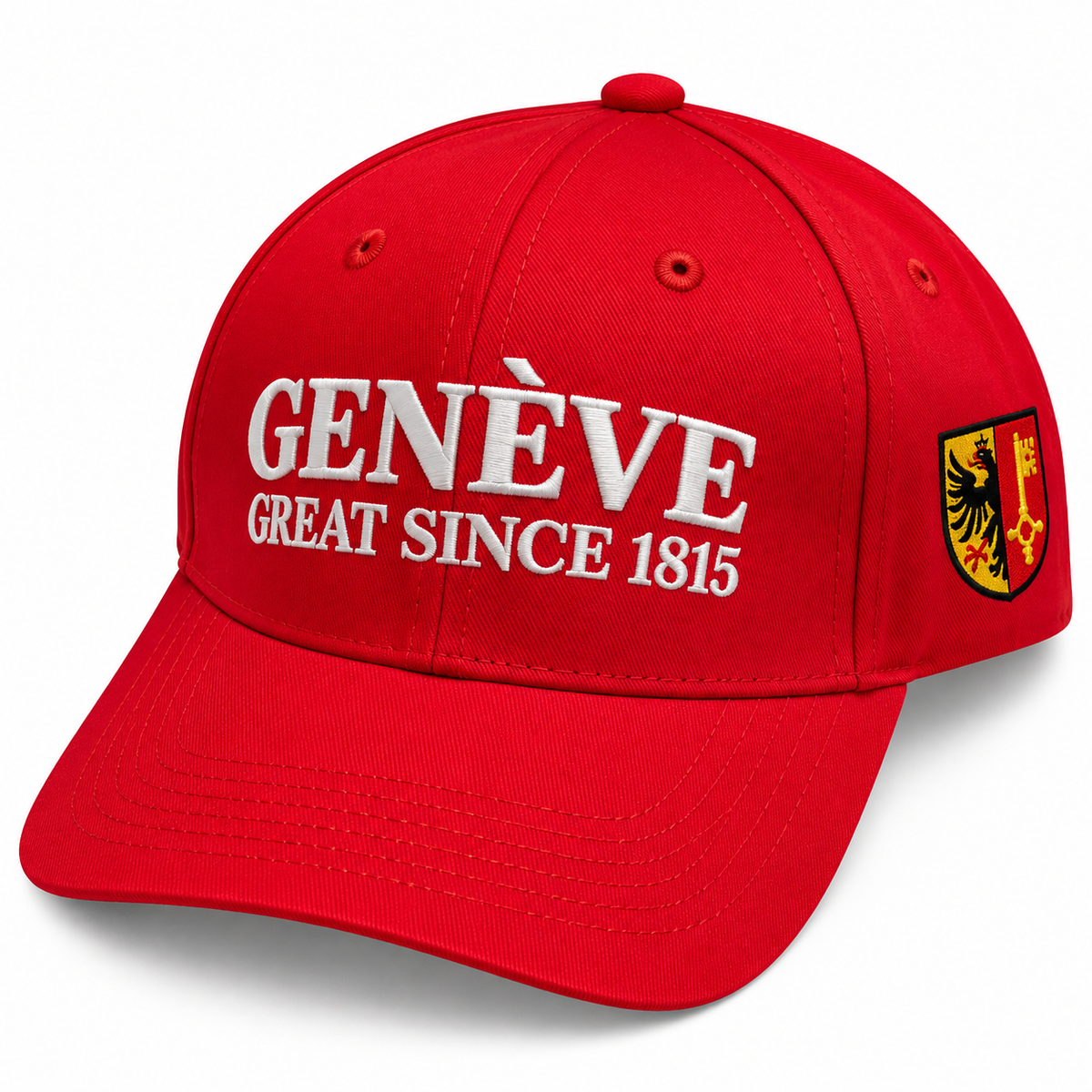 Casquette Genève GREAT SINCE 1815 – Drapeau Genevois Brodé