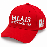 Casquette Valais GREAT SINCE 1815 – Rouge avec motif brodé