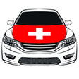 Housse de capot de voiture au drapeau suisse