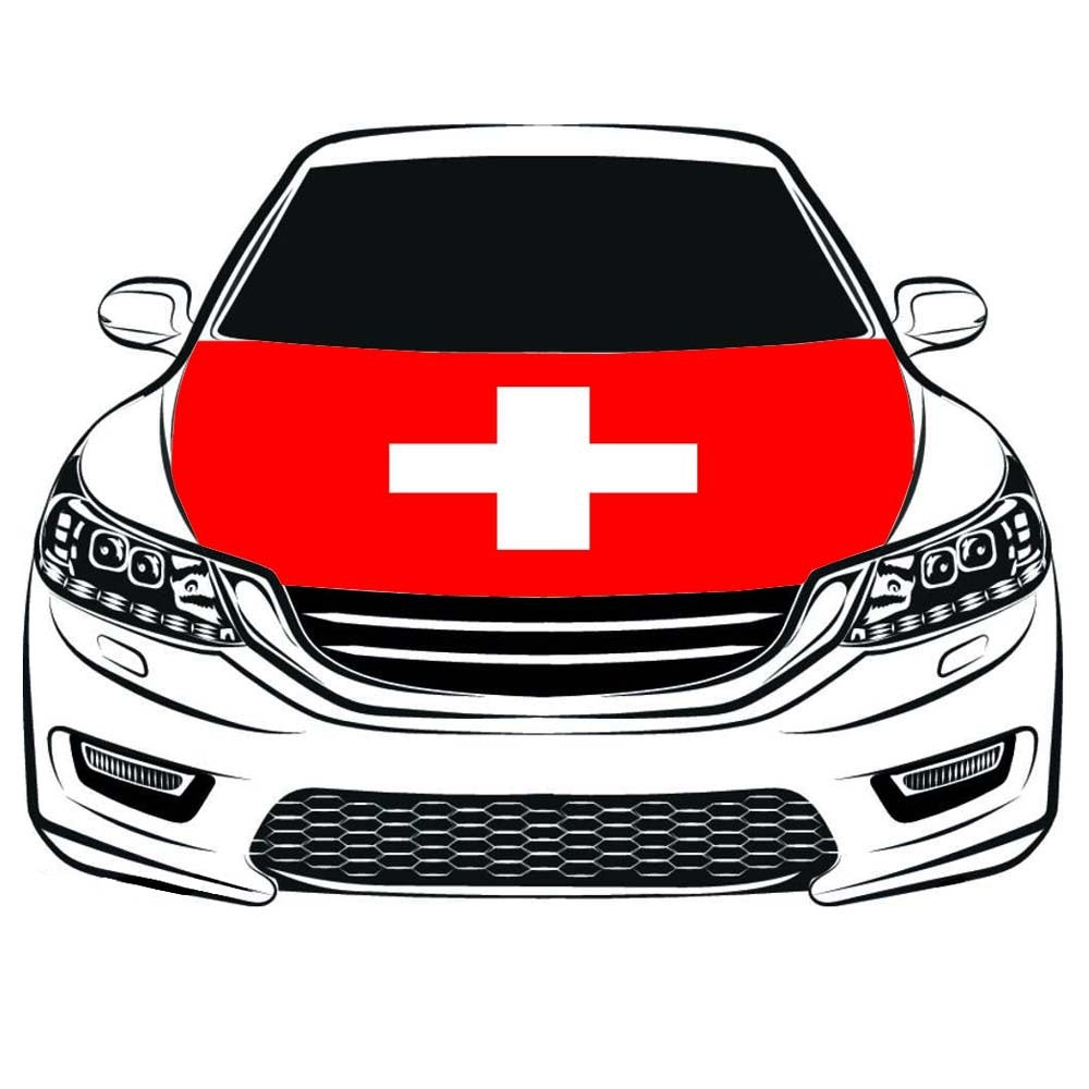 Housse de capot voiture drapeau Suisse