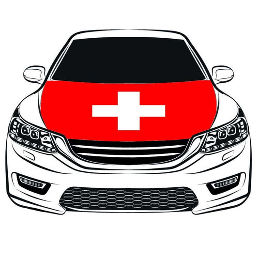 Housse de capot voiture drapeau Suisse
