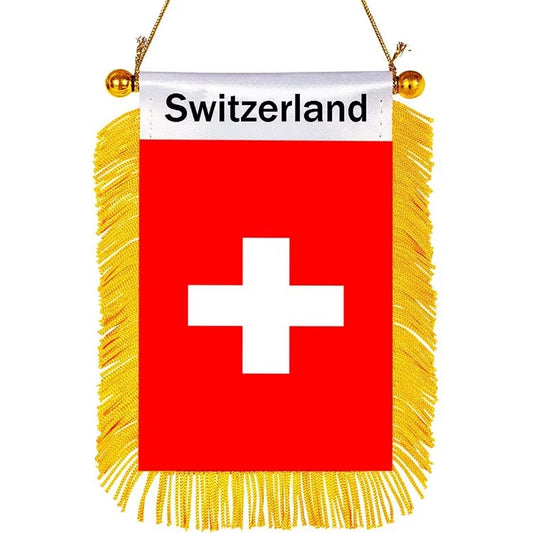 Drapeau décoration rétroviseur voiture Suisse